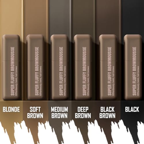 Euphily Brow Super Fluff Eyebrow Mousse Set A Black Brown Volumizing & Waterproof