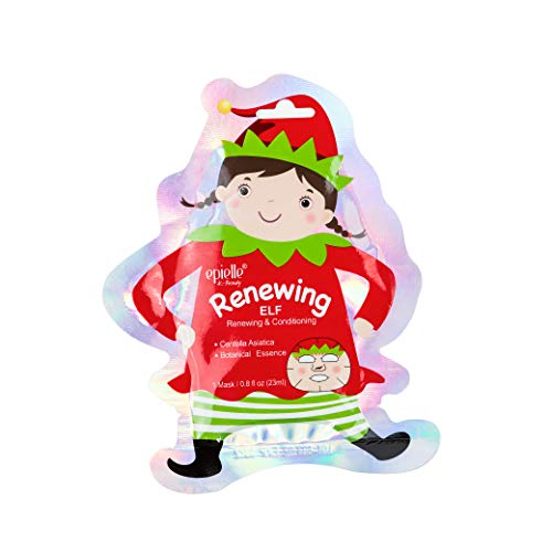 Epielle Holiday Character Face Mask 4 Pack, Fun & Effective Korean Skin Care, Spa Party Favors, Stocking Stuffers, Birthday Gifts for Women, Self Care Gifts