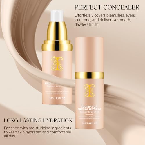 4-in-1 Waterproof Foundation Liquid, 24H Long-Lasting