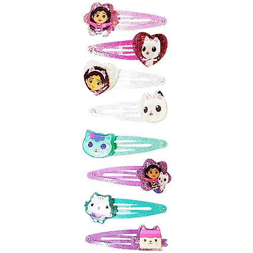 Gabby's Dollhouse Snap Hair Clips 8-Pack for Girls