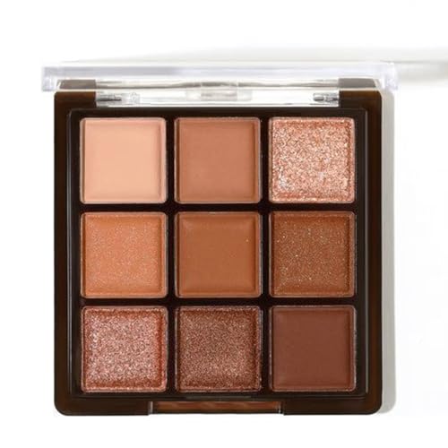 LTIYV Caramel Chocolate Eyeshadow Glitter Palette - 9 Pigmented Longwear Colors