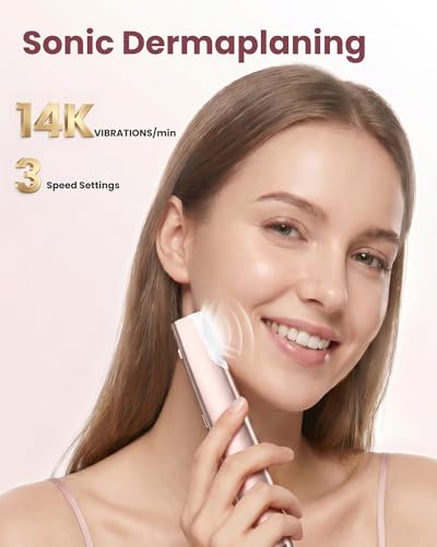 Sonic Dermaplane Razor for Women | LED 14000 RPM Facial Hair Removal