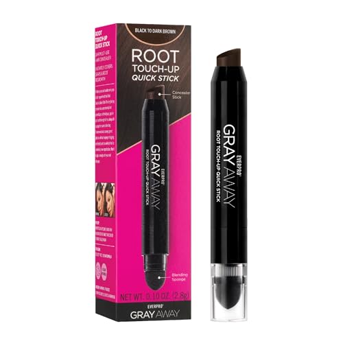 EVERPRO Gray Away Root Touchup Stick - Black/Dark Brown, 0.1 Oz