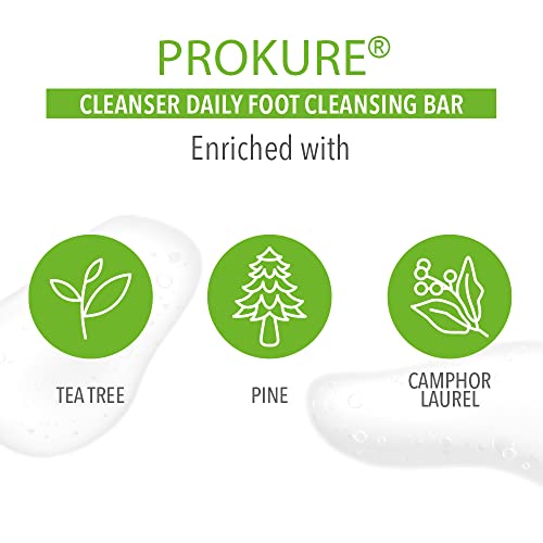 Dr. Robaina PROKURE Foot Cleanser Bar for Dry Cracked Feet & Calluses, 3 oz