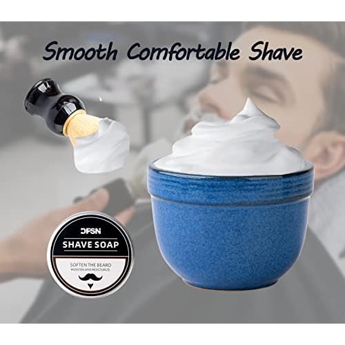 Shaving Brush And Bowl Straight Razor Shaving Kit Shaving Bowl And Brush Set Shaving Brush Kit Shaving Cream Bowl Shaving Mug And Brush Set For Men Contain Cup,Brush,Razor Stand,Soap