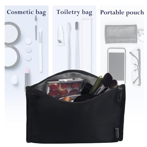 Aosbos Black Waterproof Makeup Bag & Travel Organizer