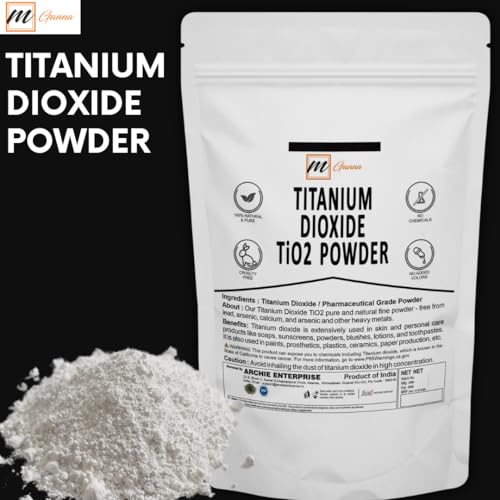 100% Natural Non-nano & Uncoated Titanium Dioxide Powder for Skin Hair and Health Care 0.5 LBS / 227 GMS
