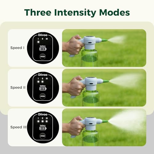 Diivoo Electric Spray Bottle 2L Rechargeable Plant Sprayer