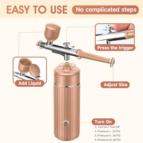 Cordless Airbrush Kit with 0.3mm Tip - Rechargeable Spray Gun