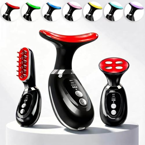 3-in-1 Facial Massager with LED Light & Heating Function