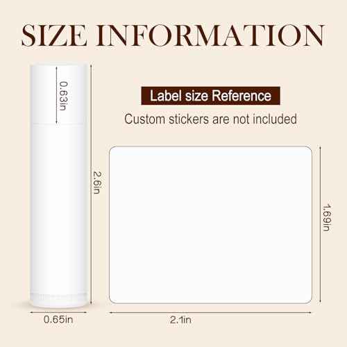 100-Pack Unlabeled Lip Balm Bulk ? Natural Shea Butter & Vitamin E, 5 Flavors ? Blank Tube Custom Labels for Party & Wedding Favors, Baby Shower & Gift Basket Filling