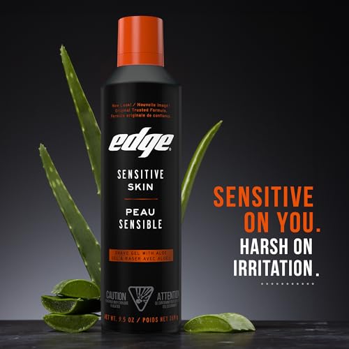 Edge Sensitive Skin Shaving Gel for Men, 9.5 oz (2 Pack)