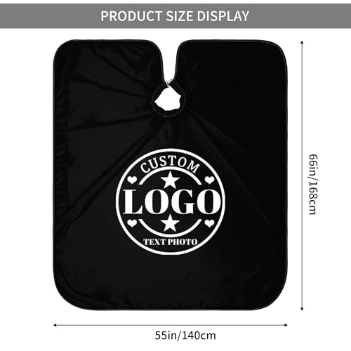 Custom Barber Cape with Logo - Personalized Haircut Apron