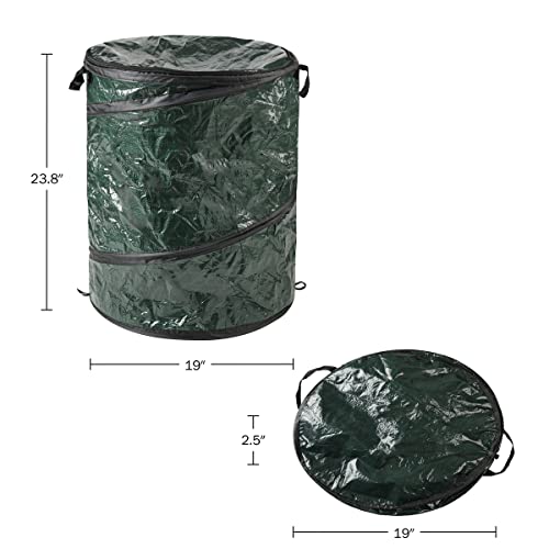 29.5-Gallon Pop Up Outdoor Garbage Can - Collapsible Trash Can for Parties, Yard Waste, or Laundry - Camping Accessories by Wakeman