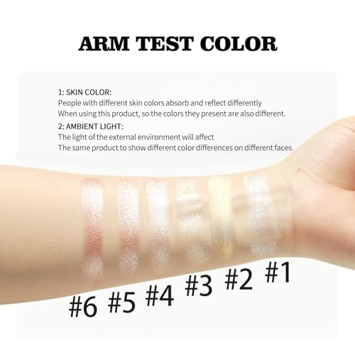 Baked Highlighter Powder Palette - Buildable Shimmer Makeup