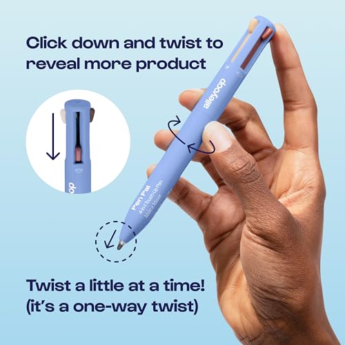 Alleyoop Pen Pal 4-in-1 Makeup Pen ? Comes with Eyeliner, Lip Liner, Highlighter Makeup & Eyebrow Pencils for Women ? Portable, Touch-Up On the Go ? Cruelty-Free, Vegan (Making Mauve (Light - Medium)