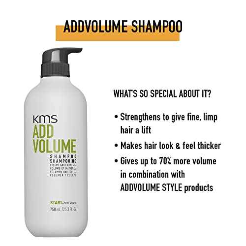 KMS ADDVOLUME Shampoo for fine weak hair, 10.1 oz