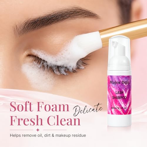 Lash Extension Shampoo Kit with Brush & Rinse Bottle