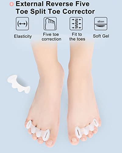 Toe Separators for Bunion Correction - 2 Pairs of Silicone Spacers