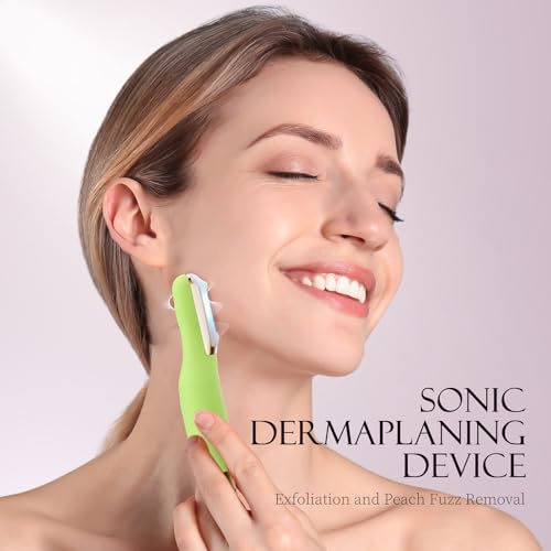 Sonic Dermaplaning Tool - Electric Facial Hair Remover & Eyebrow Trimmer