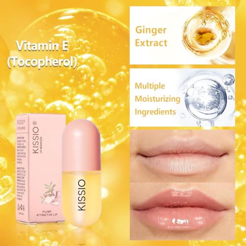KISSIO Lip Plumper Gloss – Ginger Plumping & Hydrating 5.5ml