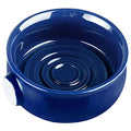 Linkidea Ceramic Shaving Soap Bowl with Non-Slip Handle, Wide Mouth, Large Capacity, Easier to Lather Ridges, Wet Razor Shave Cream Bowl for Men, Royalblue