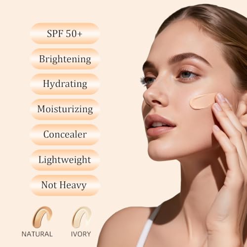 Nature Lightweight CC Cream with SPF 50+ Color Correcting Foundation - Flawless Skin