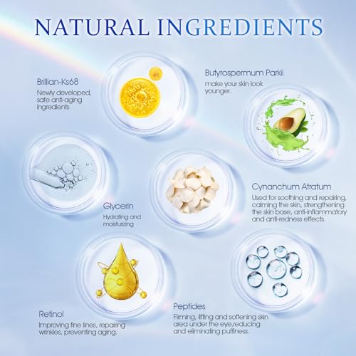 Retinol Eye Balms Repair Dark Circle, Eye bags and Puffiness, wrinkles,Firming Anti-Aging Eye Treatment, 14 ml
