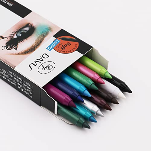 13 Colors Eyeliner Pencil Colorful Eye Shadow Pencil Eyebrow Pen Glitter Matte for Women Eye&Lip Liner Professional Eye Makeup