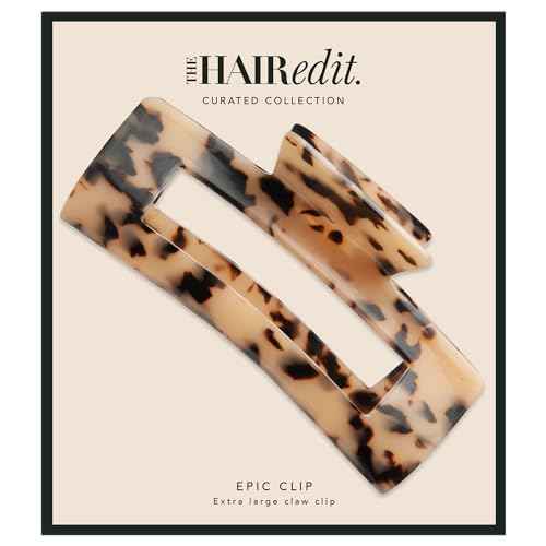 The Hair Edit Epic Clip ? Jumbo Hair Claw Clip With A Tortoise Finish