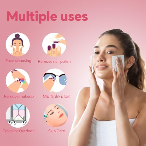 ICOTLE Makeup Cotton Pads - 200 Thick & 800 Ultra-Thin, Lint-Free