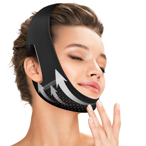 Juskaa Reusable V Line Lifting Mask with Chin Strap for Sleep