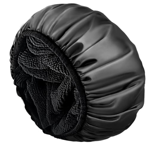 Aquior Extra Large Terry Lined Waterproof Shower Cap for Women