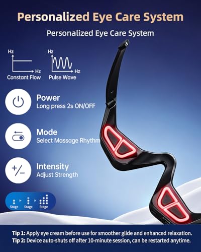 Red Light Therapy Glasses for Under Eye Treatment, Collagen Boost & Skin Rejuvenation