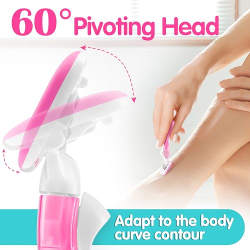Travel Razor for Women with Case - 5-Blade Smooth Shaving