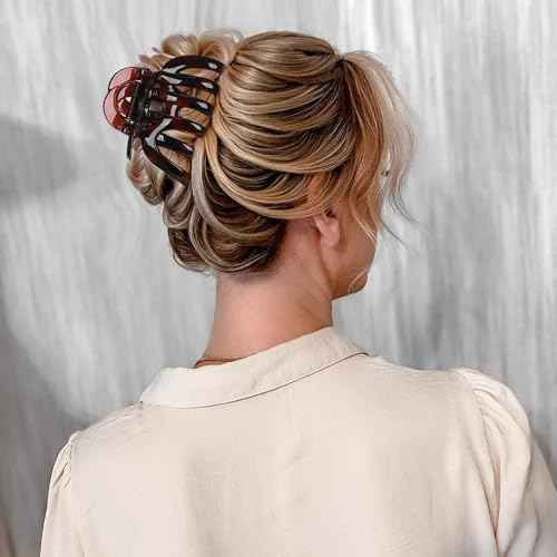 Large Octopus Hair Claw Clips for Thick Hair Big Hair Clips for Long Wavy Curly Hair, Strong Hold Non-Slip Grip Tortoise Shell Hair Accessories for Women