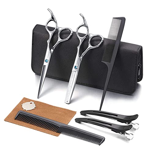 Aethland 6.5" Professional Hair Cutting Scissors Kit for Men, Women & Pets