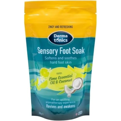 Dermatonics Sensory Foot Scrub 125ml & Foot Soak 350g | Exfoliates, Softens & Improves Skin