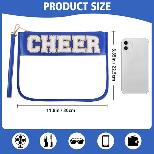 Cheer Chenille Makeup Bag with Wrist Strap - Cheerleader Gift