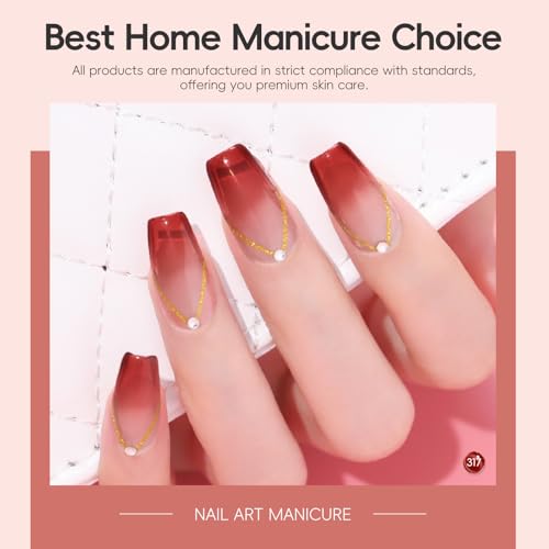 PEACECOLOR Jelly Gel Nail Polish Set - 6 Fall Colors, 10ml