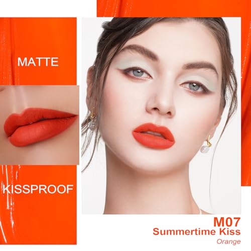Oulac Matte Liquid Lipstick Orange Red - Long Lasting