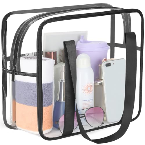 HAOGUAGUA Extra Large Clear Cosmetic Makeup Bag - Waterproof Tote