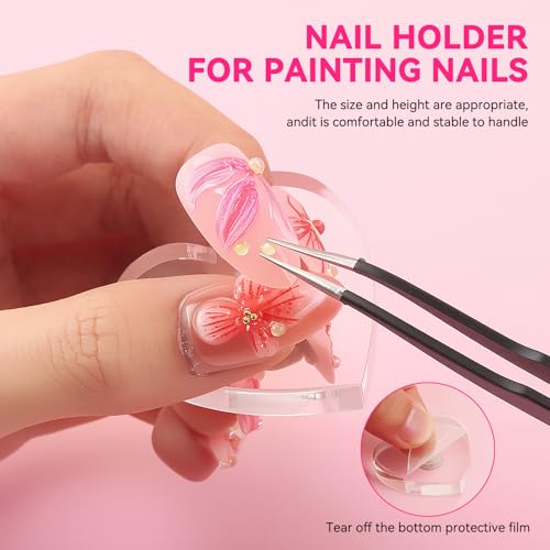 Magnetic Nail Stand Kit for Press On Nails with 200 Tape & Case