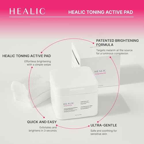 Toning Active Pad ? Dual-Textured Toner Pads for Brightening, Hydrating, and Soothing with Tranexamic Acid & Hyaluronic Acid ? Gentle for Sensitive Skin, Korean Skin Care, Vegan, 70 Pads