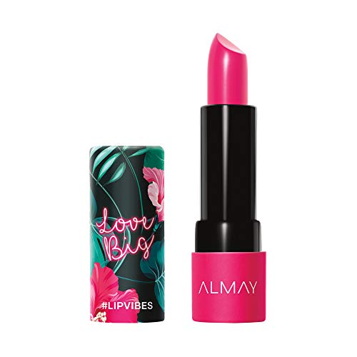 Almay Lip Vibes Lipstick with Vitamin E Oil & Shea Butter, Matte Finish, Hypoallergenic, Love Big, 0.14 Oz (Pack of 2)