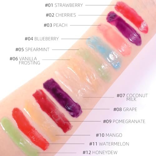 evpct Nourishing Moisturizing Tinted Lip Balm for A Sheer Tint of Color, Softens Smooths Hydrates Moisturizes Lightweight, Lip Care Gloss Plumper Stain for Women Dry & Chapped Lips, 6 Colors Set01