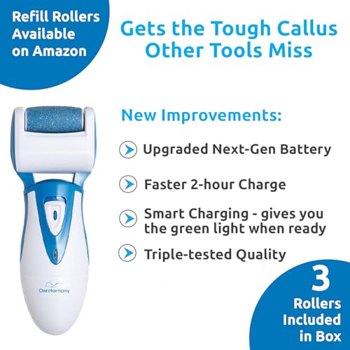 Rechargeable Electric Foot Callus Remover with Spa-Quality Pedicure Tools