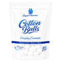 SuperPharma Premium Soft Cotton Balls 100 Count - Absorbent Skincare & First Aid
