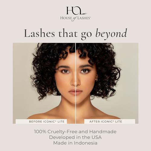 House of Can't Lash Without Set - Complete Lash Kit Includes Iconic Lite Faux Mink Lashes, Clear Lash Glue, and Precision Applicator - Effective For All Day Wear