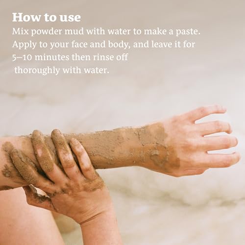 Dead Sea Mud Powder 100% Pure Cosmetic Clay Powder Rich in Minerals - Gentle Face Exfoliator Powder for Deep Cleansing, Body Scrub, or Clay Mud Mask - Pore Cleansing & Skin Detox - 1kg